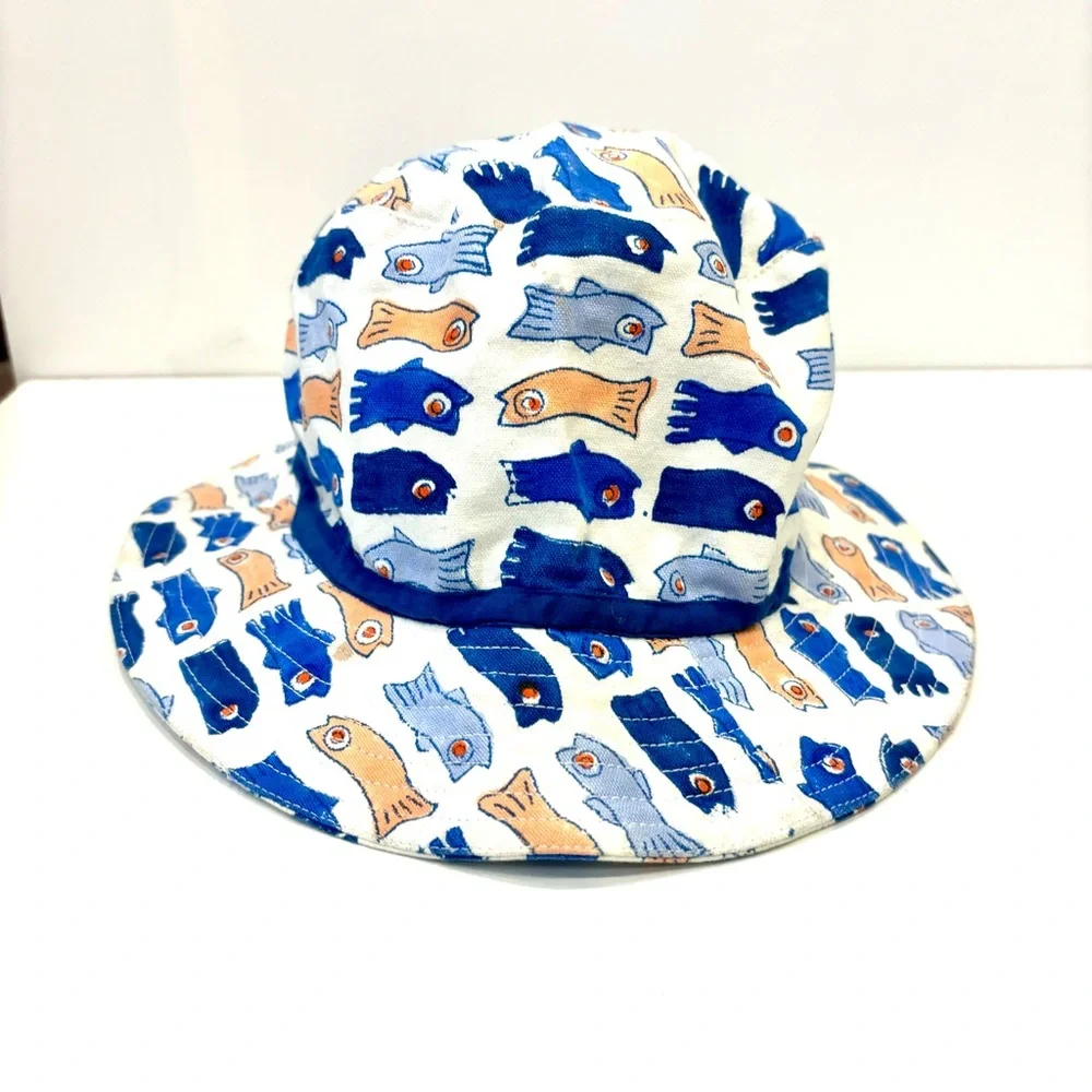 Roberta Roller Rabbit Blue and Orange Kids Hat size M